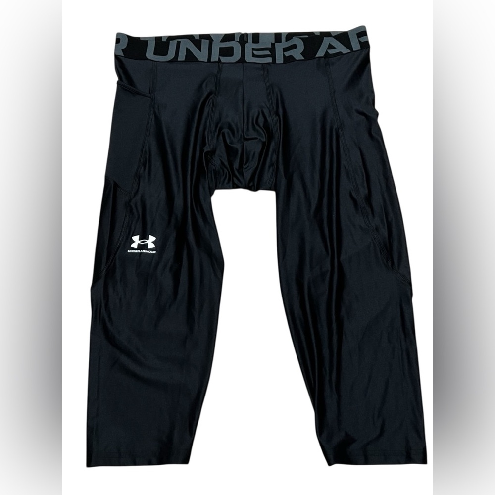 Under Armour heatgear men’s 3/4 compression leggings Black Athletic size 2XL‎